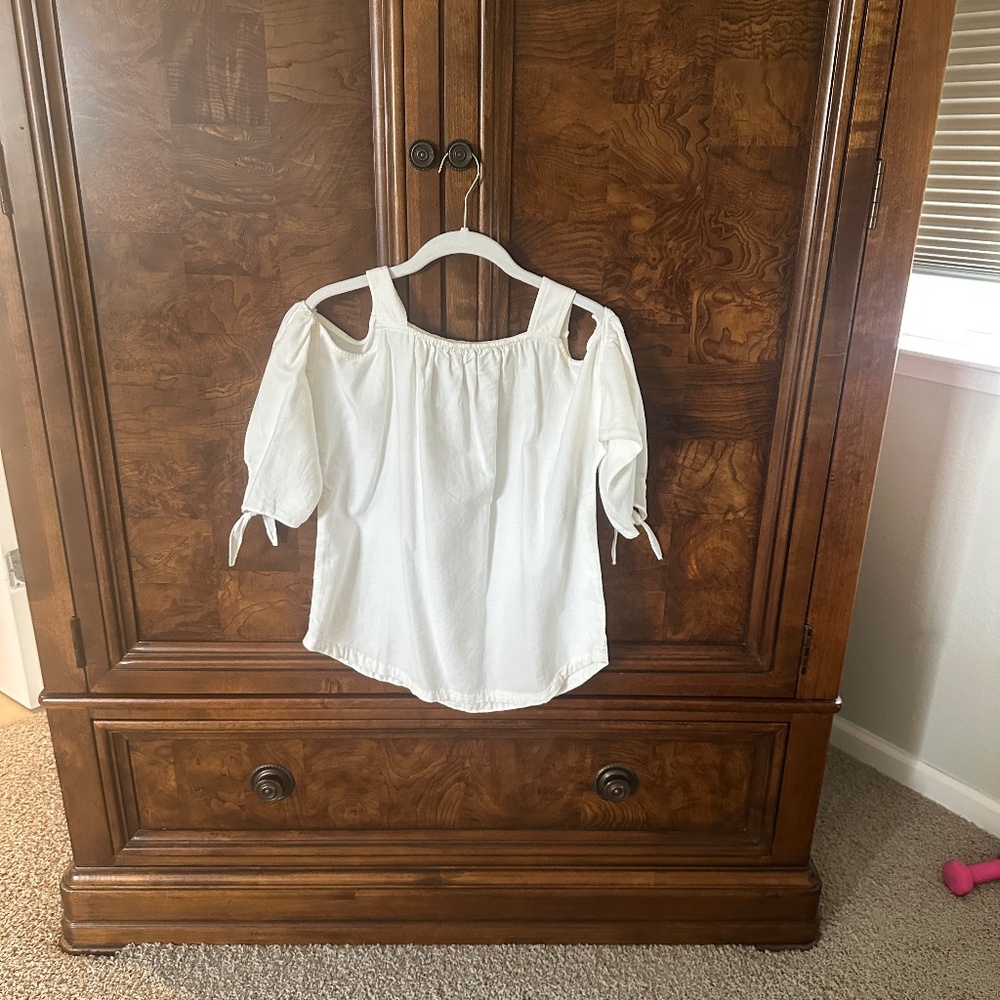 Madewell cold shoulder top.